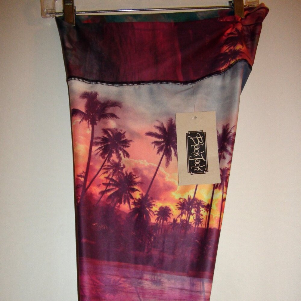 Blackjack Sunset Dream Tropical Print Yoga Legging